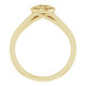Bezel Set Halo Style Engagement Ring Mounting in 10 Karat Yellow Gold for Round Stone.