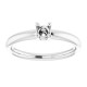 Solitaire Engagement Ring Mounting in Sterling Silver for Round Stone...