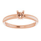 Solitaire Engagement Ring Mounting in 18 Karat Rose Gold for Round Stone...