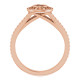 Bezel Set Halo Style Engagement Ring Mounting in 10 Karat Rose Gold for Round Stone...