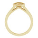 Bezel Set Halo Style Engagement Ring Mounting in 10 Karat Yellow Gold for Round Stone..
