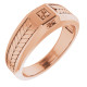 Accented Ring Mounting in 18 Karat Rose Gold for Round Stone..