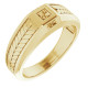 Accented Ring Mounting in 18 Karat Yellow Gold for Round Stone.
