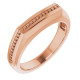 Accented Ring Mounting in 14 Karat Rose Gold for Round Stone..