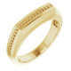 Accented Ring Mounting in 14 Karat Yellow Gold for Round Stone.