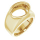 Bezel Set Ring Mounting in 10 Karat Yellow Gold for Oval Stone..
