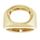 Bezel Set Ring Mounting in 10 Karat Yellow Gold for Oval Stone..