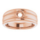 Bezel Set Ring Mounting in 10 Karat Rose Gold for Round Stone.