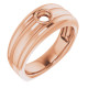 Bezel Set Ring Mounting in 14 Karat Rose Gold for Round Stone.