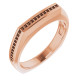 Accented Ring Mounting in 10 Karat Rose Gold for Round Stone...