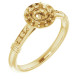 Halo Style Ring Mounting in 10 Karat Yellow Gold for Round Stone..