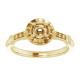 Halo Style Ring Mounting in 18 Karat Yellow Gold for Round Stone...