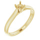 Solitaire Engagement Ring Mounting in 10 Karat Yellow Gold for Round Stone...