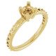 Accented Engagement Ring Mounting in 10 Karat Yellow Gold for Round Stone.