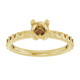 Accented Engagement Ring Mounting in 10 Karat Yellow Gold for Round Stone.