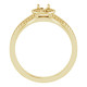 Halo Style Engagement Ring Mounting in 10 Karat Yellow Gold for Round Stone..