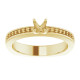 Accented Engagement Ring Mounting in 18 Karat Yellow Gold for Round Stone...