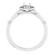 Halo Style Engagement Ring Mounting in 10 Karat White Gold for Round Stone..