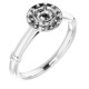Halo Style Engagement Ring Mounting in 14 Karat White Gold for Round Stone..
