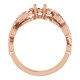 Accented Engagement Ring Mounting in 10 Karat Rose Gold for Round Stone...