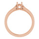 Accented Ring Mounting in 18 Karat Rose Gold for Round Stone...