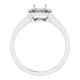 Halo Style Engagement Ring Mounting in Sterling Silver for Round Stone...
