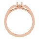 Accented Engagement Ring Mounting in 18 Karat Rose Gold for Round Stone...