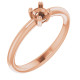 Solitaire Ring Mounting in 10 Karat Rose Gold for Round Stone...