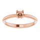 Solitaire Ring Mounting in 10 Karat Rose Gold for Round Stone...