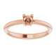 Solitaire Ring Mounting in 18 Karat Rose Gold for Round Stone...