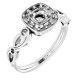 Halo Style Engagement Ring Mounting in 14 Karat White Gold for Round Stone...