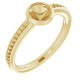 Bezel Set Accented Ring Mounting in 18 Karat Yellow Gold for Round Stone.