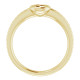 Bezel Set Accented Ring Mounting in 18 Karat Yellow Gold for Round Stone.