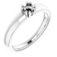 Solitaire Engagement Ring Mounting in 14 Karat White Gold for Round Stone...