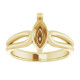 Solitaire Ring Mounting in 10 Karat Yellow Gold for Marquise Stone.