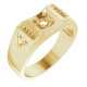 Accented Ring Mounting in 14 Karat Yellow Gold for Round Stone..