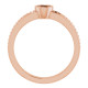 Bezel Set Accented Ring Mounting in 10 Karat Rose Gold for Round Stone.