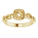 Halo Style Ring Mounting in 14 Karat Yellow Gold for Round Stone..