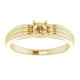 Solitaire Ring Mounting in 10 Karat Yellow Gold for Round Stone.