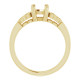 Accented Ring Mounting in 14 Karat Yellow Gold for Round Stone...