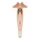 Double Halo Style Ring Mounting in 18 Karat Rose Gold for Round Stone..