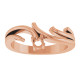 Family Bypass Ring Mounting in 18 Karat Rose Gold for Round Stone, 5.39 grams