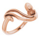 Family Freeform Ring Mounting in 18 Karat Rose Gold for Round Stone, 4.23 grams