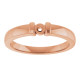 Family Ring Mounting in 18 Karat Rose Gold for Round Stone, 3.09 grams