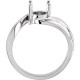 Solitaire Ring Mounting in 18 Karat Rose Gold for Oval Stone, 5.78 grams