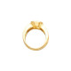 Bezel Set Ring Mounting in 18 Karat Rose Gold for Oval Stone, 10.31 grams