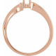 Family Ring Mounting in 10 Karat Rose Gold for Round Stone, 4.32 grams