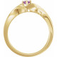 Family Ring Mounting in 18 Karat Yellow Gold for Round Stone, 7 grams