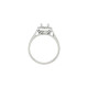 Halo Style Ring Mounting in 10 Karat White Gold for Oval Stone, 2.34 grams