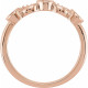 Family Ring Mounting in 18 Karat Rose Gold for Round Stone, 3.17 grams